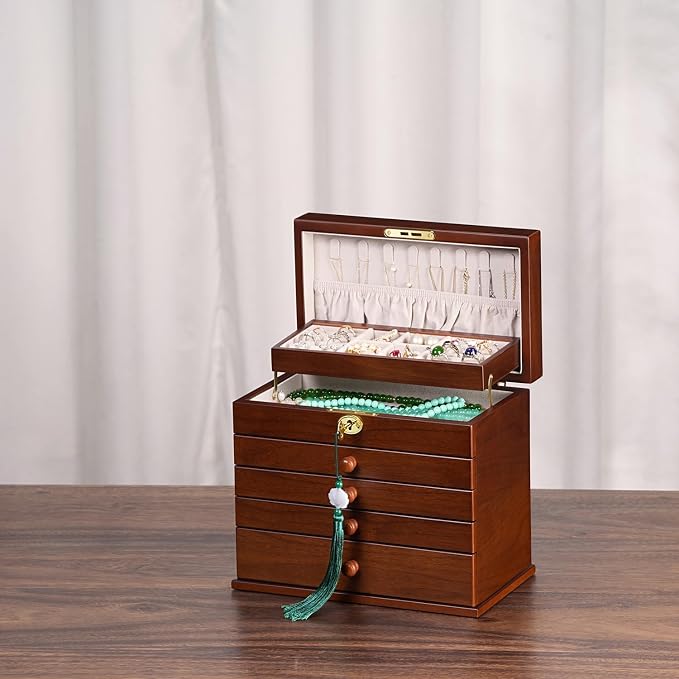Vintage Wooden Jewelry Box - Image 7