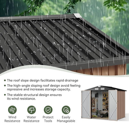Aoxun 6.2x4 FT Shed Outdoor Storage Shed - Image 4