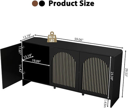 59" Sideboard Buffet Cabinet - Image 2