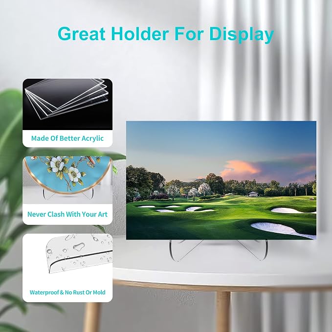 Boloyo 60-Degree Angle Acrylic Plate Display Stand, 6 Inch 2PC Clear Acrylic - Image 5