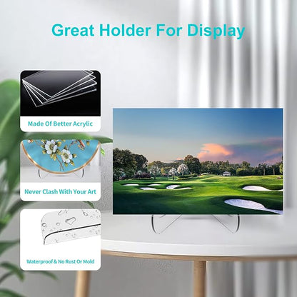 Boloyo 60-Degree Angle Acrylic Plate Display Stand, 6 Inch 2PC Clear Acrylic - Image 5