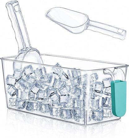 Havawish Ice Bin and Flexible Scoop Set Plastic Freezer Ice Bin by Havawish