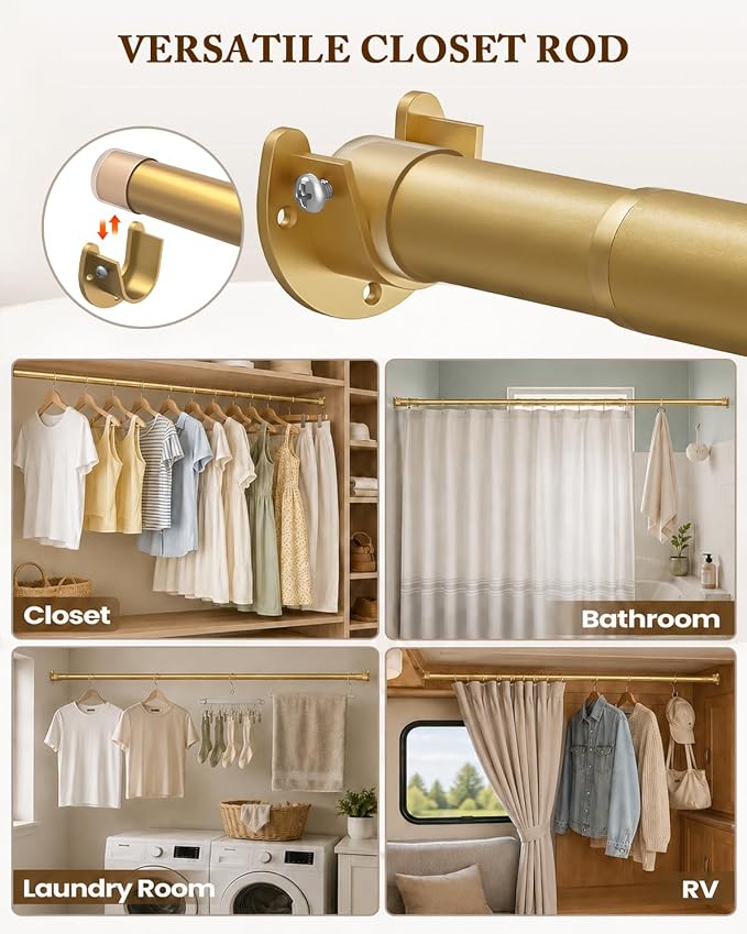Heavy Duty Closet Rod, 17-69 IN Closet Rods - Image 6
