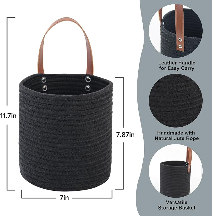 2 Pack Hanging Basket, Small Wall Baskets - Image 2