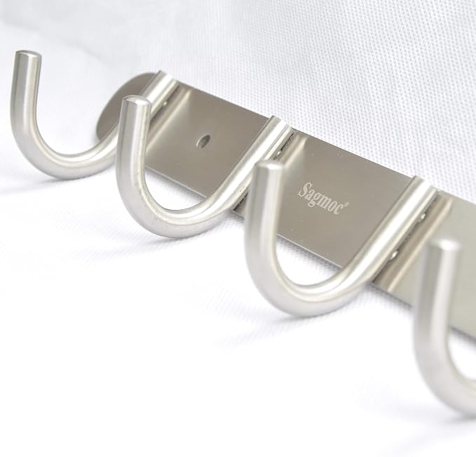 Towel Hook Rack Brushed Nickel - Image 4