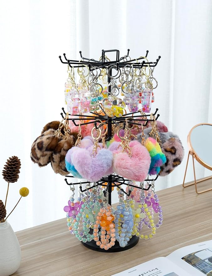 MyGift 3 Tier Classic Large Black Metal Jewelry Tree Holder Organizer - Image 3
