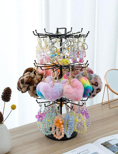 MyGift 3 Tier Classic Large Black Metal Jewelry Tree Holder Organizer - Image 3
