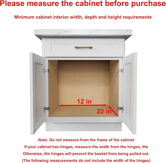 Wood Pull Out Cabinet Organizer 11" W x 21" D, - Image 3