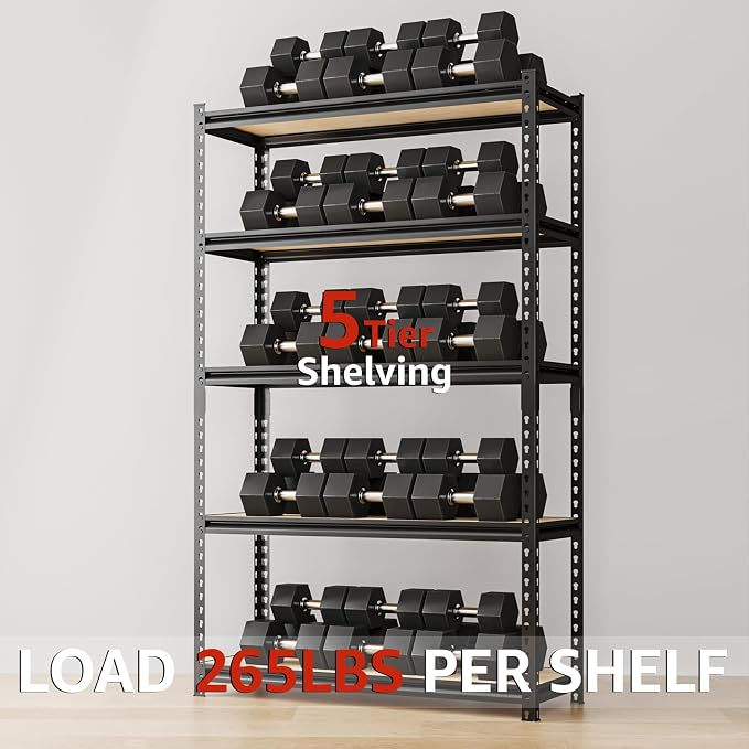 Storage Shelves Garage Shelving Heavy Duty 5 Tier Metal Shelving Units - Image 5