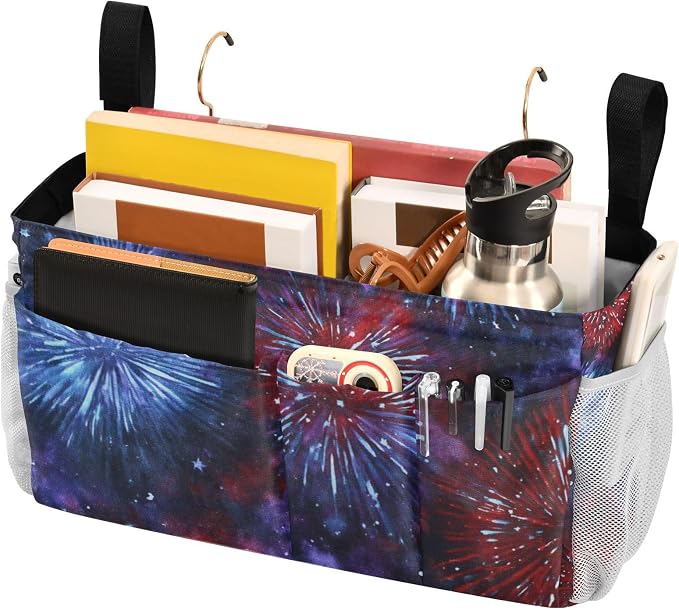 American Tie Dye Stars and Fireworks Bedside Caddy - Image 3