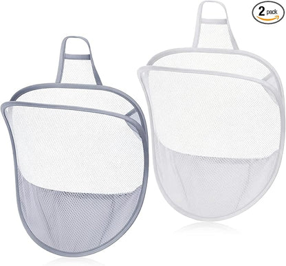 2 Pack Mesh Foldable Hanging Laundry Hamper, Small Wall Laundry Baskets by Unknown