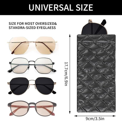 Double Eyeglass Case Soft Dual Glasses Case - Image 2