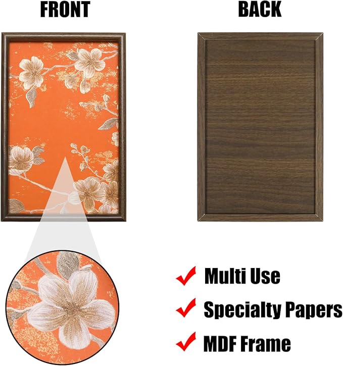 Wooden Valet Tray with Floral Base, EDC Catch All Tray Nightstand Entryway - Image 3