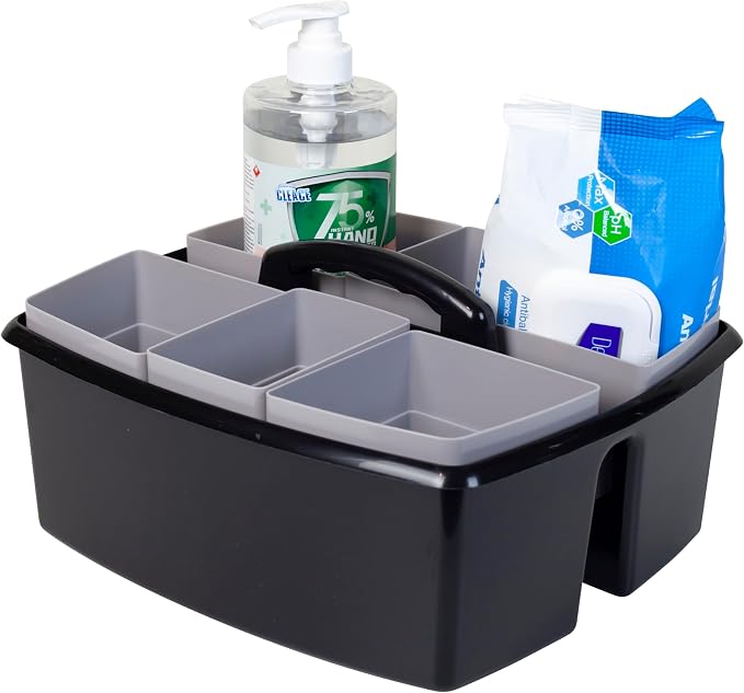 Storex 2-Compartment Large Cleaning Caddy – Multipurpose Supply Organizer - Image 5