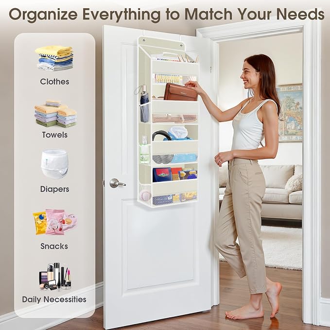 2 Pack Over The Door Organizer, Hanging Storage Organizer - Image 6