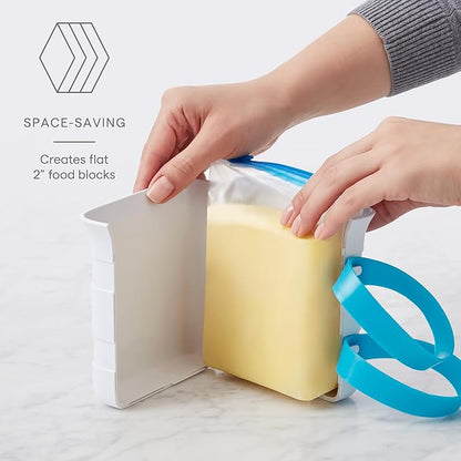 YouCopia FreezeUp Freezer Food Block Maker, 2 Cup, Meal Prep Bag Container to - Image 2