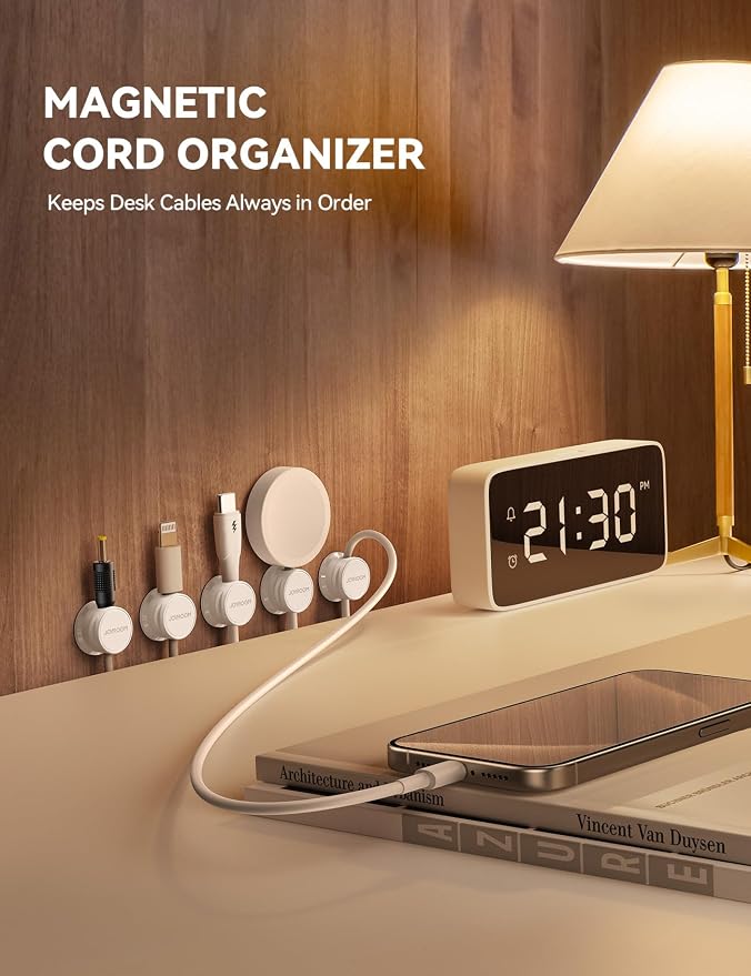 9 Pack Cable Management Cord Holder Organizer, JOYROOM Magnetic Cable Clips - Image 2