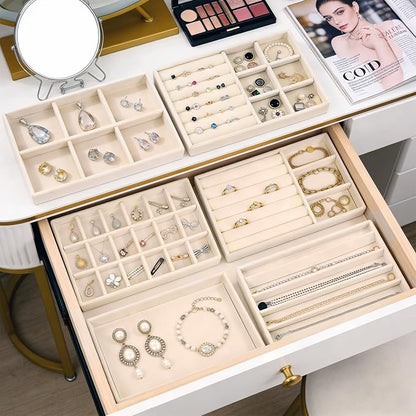 6-Piece Velvet Jewelry Organizer - Image 5