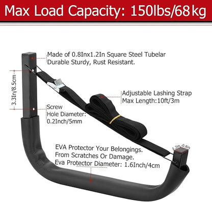 Kayak Storage Hooks, Wall Mount Garage Canoe Storage Hangers - Image 3