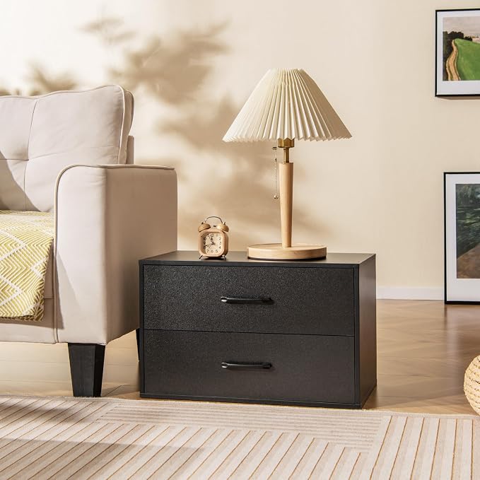Giantex Stackable Drawers for Closet, 2-Drawer Short Dresser, Anti-Tipping - Image 2