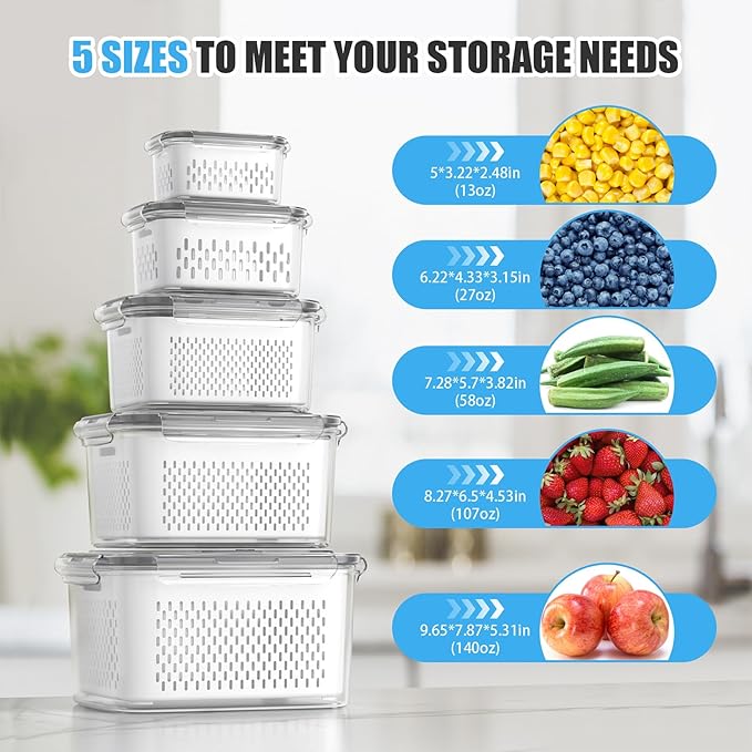 damynuo 10Pack Fruit Storage Containers - Image 2