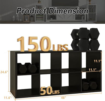 CTESNE【2026 Wooden Thick Frame 8 Cube Storage Organizer Shelf - Image 3