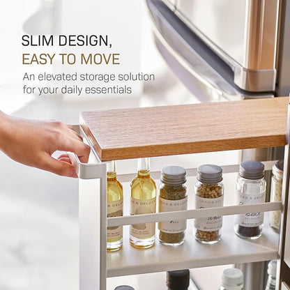 YAMAZAKI home Tower Rolling Slim Storage Cart - Image 6