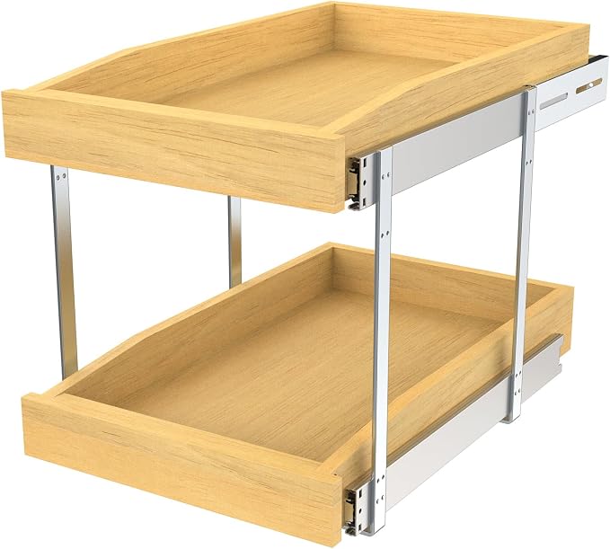 2 Tier Pull Out Cabinet Organizer by Pulloutor