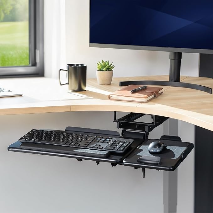 VIVO Adjustable 27 x 12 inch Under Desk Keyboard Tray - Image 2