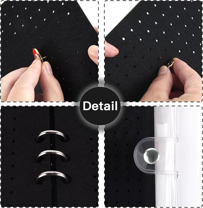 5 Pages A5 Enamel Pin Display Book, Pins Collection Storage Organizer Book - Image 5