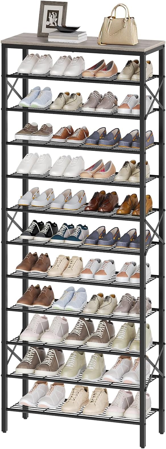 YATINEY 12 Tier Shoe Rack, Large Capacity Shoe Storage Organizer Holds 48 Pairs - Image 9
