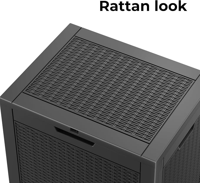 Resin Deck Box - 31 Gallon Lockable Outdoor Storage, Water-Resistant - Image 7