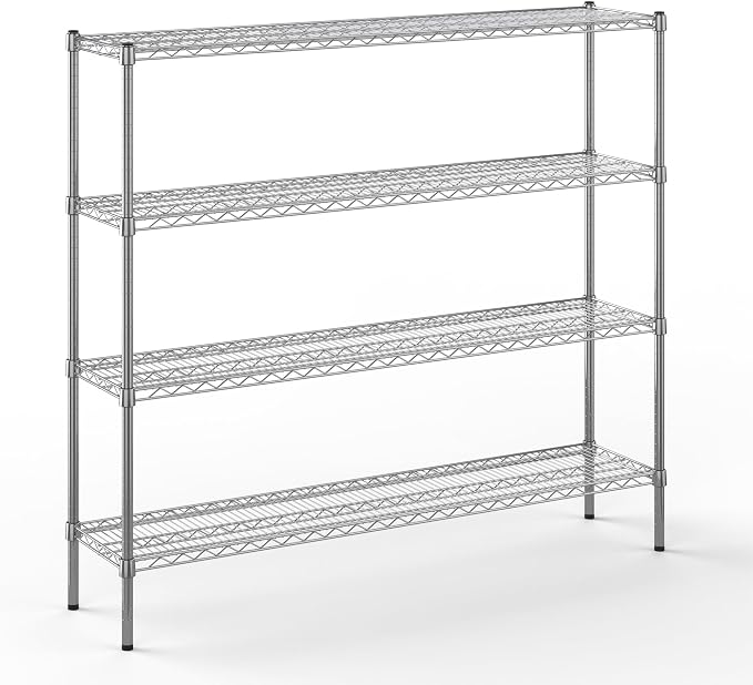 14" Deep x 60" Wide x 54" Height Wire Shelving Kit | 4-Tier | NSF Commercial by Regal+Altair