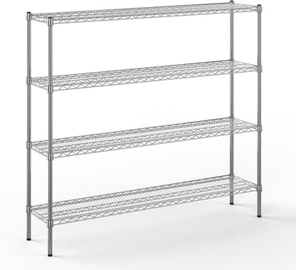 14" Deep x 60" Wide x 54" Height Wire Shelving Kit | 4-Tier | NSF Commercial by Regal+Altair