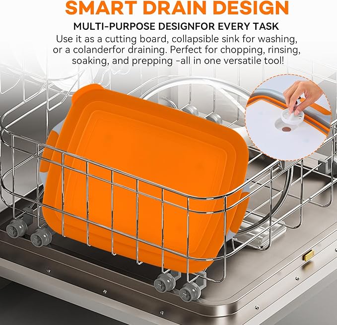 Collapsible BBQ Prep Tub with Cutting Board - Image 7