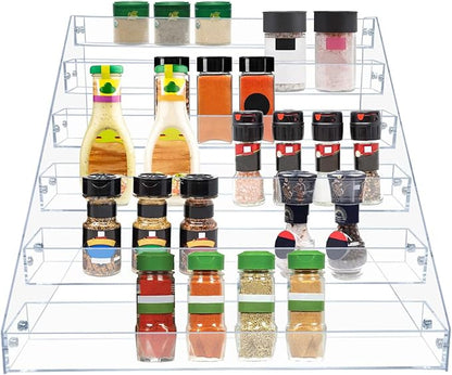 PMMASTO Tiered Spice Rack, Seasoning Organizer, Kitchen Organization and Storage by PMMASTO