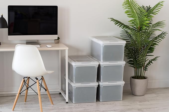 IRIS USA 5-Pack 44 Qt. Letter File Box - Image 9