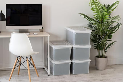 IRIS USA 5-Pack 44 Qt. Letter File Box - Image 9