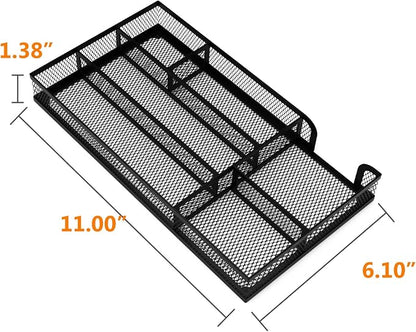Desk Drawer Organizer, Metal Mesh Dividers Organizer - Image 4