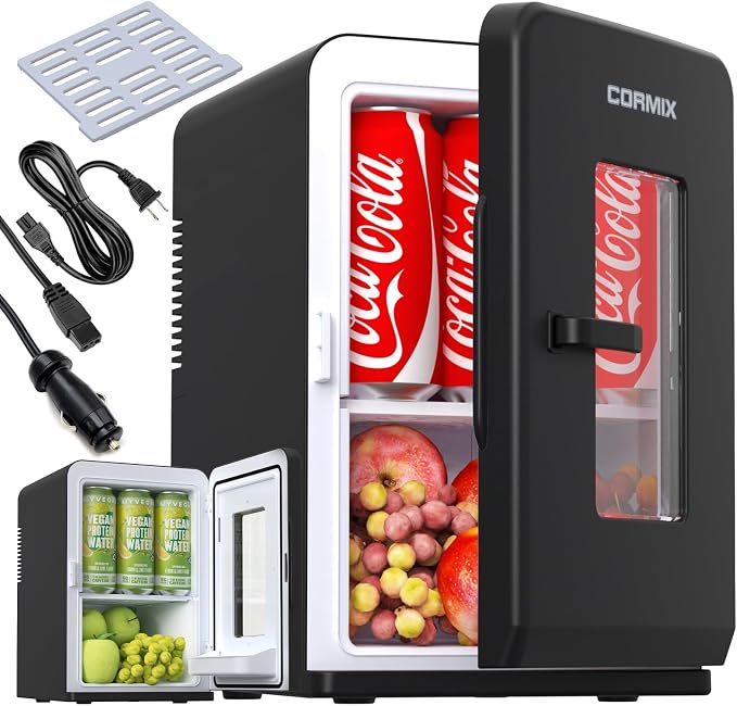 Mini Fridge for Bedroom, 15 Litre/21 Cans Portable Mini Refrigerator by BetterandMoreClosetoYou