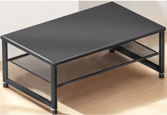 Desk Organizers and Accessories, 2-Tier Metal Computer Monitor Stand Riser by ECOLOVI