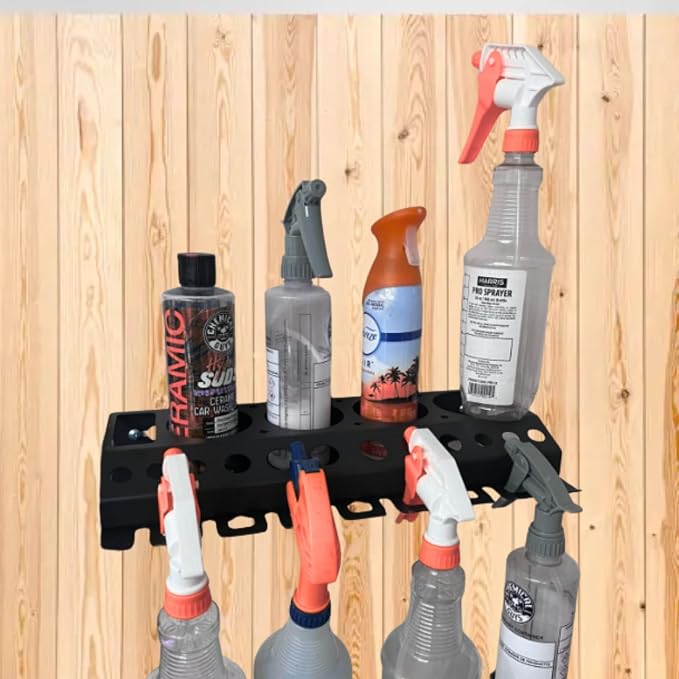bangminda Wall-Mounted Spray Bottle Holder, 3/8" Air Tool Organizer, Storage - Image 4