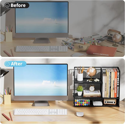 Marbrasse 3-Tier Desk Shelf Organizer - Image 5