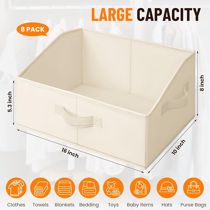 Criusia Closet Organizers Bins 8 Pack - Image 2
