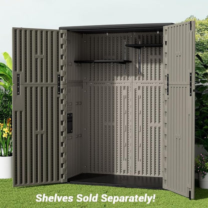 KINYING Outdoor Storage Cabinet Waterproof, 57 Cu.ft Resin Vertical Outdoor - Image 6