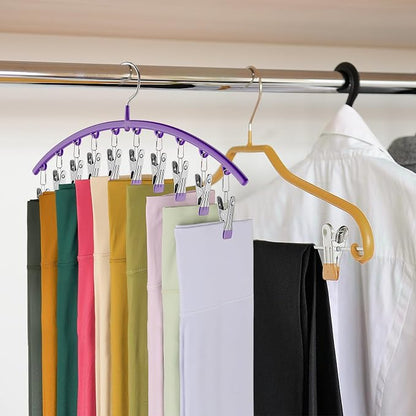 Volnamal Legging Organizer for Closet, 2 Pack Metal Yoga Pants Hanger-Purple | - Image 6