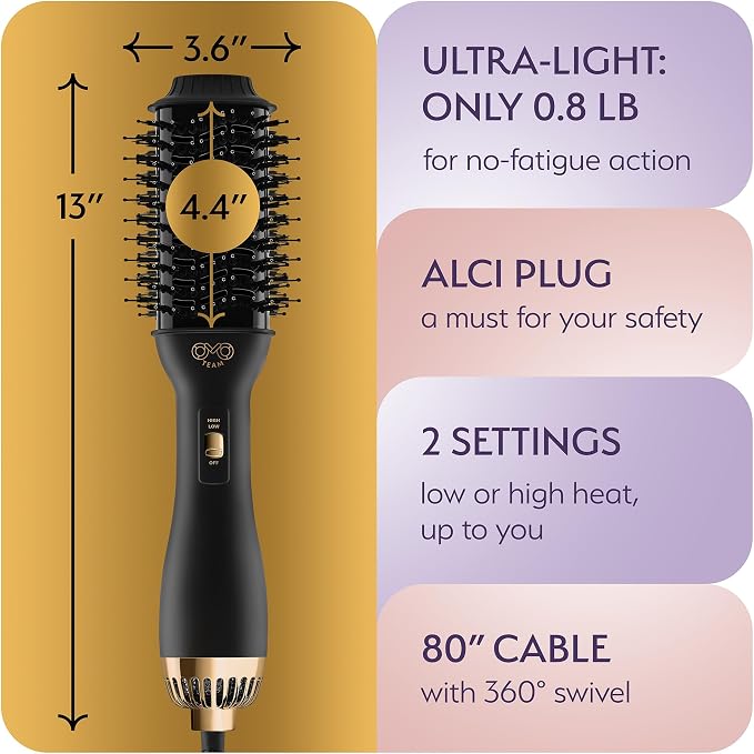 Professional Dual Voltage Blowout Hair Dryer Brush - Image 5