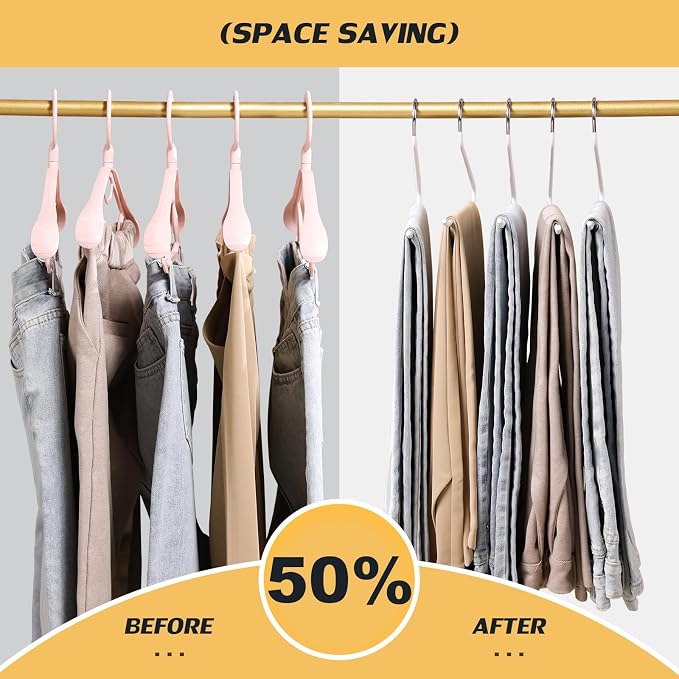 JOYBOS 30 Pack Pants Hangers Space Saving, Open Ended Hangers - Image 7