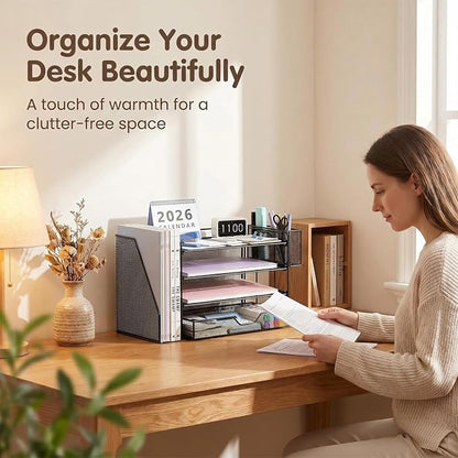 OPNICE Desk Organizer, 4-Tier Desktop File Organizer - Image 4