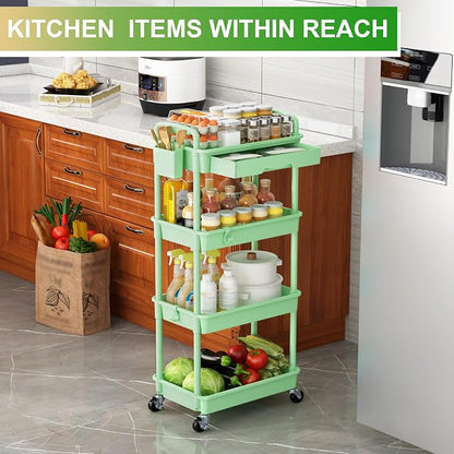 Goovilla 4 Tier Rolling Utility Cart Organizer - Image 7